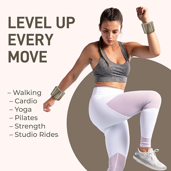 Wrist and Ankle Weights for Women and Men, Ankle Weights 1lb Each | 2 pack Wrist Weights for Women Adjustable Silicone Fitness Accessories | 2lb Weights Set, Home Workout