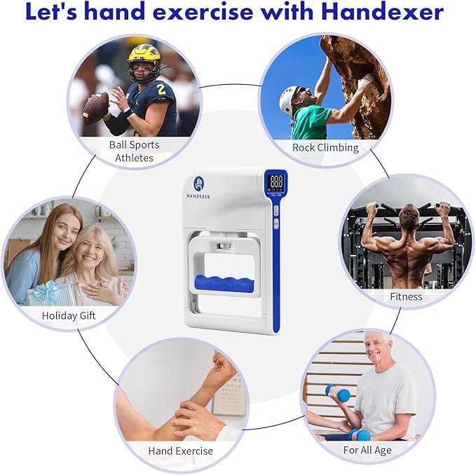 Grip Strength Tester 265lb/120kg, Digital Hand Dynamometer FDA Registered with Backlit LCD for Grip Strength Testing and Training