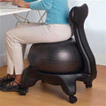 Stability Ball Desk Chair with Wheels & Back Support, Large 55cm Anti-Burst Balls Ergonomic Chairs/Medicine Ball Chair Stand 660 Lb, Adults Students Seniors Exercise Ball Chairs