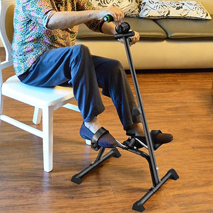 Pedal Exerciser Bike, Elderly Exercise Bike, Hand Leg and Knee Peddler, Adjustable Fitness Equipment for Seniors, Elderly Home Pedal Exercise Bike for Whole Body