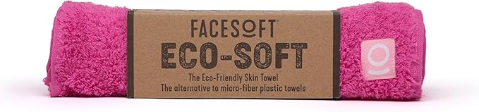 FACESOFT Eco Friendly Gym Towel for Working Out - Soft and Absorbent Cotton Exercise - No Synthetic Microfibers or Plastics - Sweat Towel for Gym, Fitness, Sports, Yoga - Pink - 1 Pc