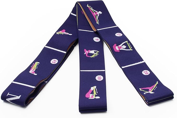 Extra-Wide Yoga Stretch Straps with 11 Loops - Adjustable & Reinforced Stretching Bands for Pilates, Dance, Gymnastics & Physical Therapy, Premium Home Training Equipment