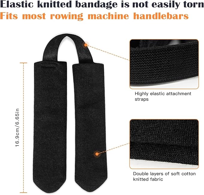 Universal Rower Handle Cover for Indoor Rowing Machines - Socks Over Handle Protect Hands and Absorbs Sweat - Compatible with Concept 2, Hydrow, Nordictrac, Sunny, Indoor Rowers (and MORE)