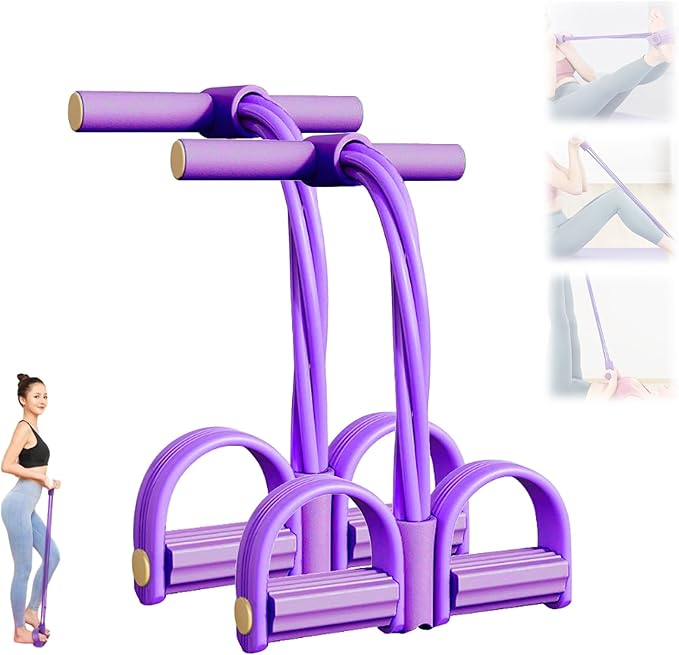Fashion Puller Exercise, 8 Tube Pedal Resistance Device, 21 Fitness Resistance Bands-4 Tube Pedal Ankle Puller,Detachable and Adjustable Pedal Resistance Device, Unisex