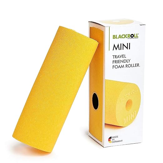 BLACKROLL - Mini Foam Roller, Massage Tool for Feet, Hands, and Arms, Ideal for Travel Size and Targeted Myofascial Release, for Exercise, Massage, and Muscle Recovery, 6" x 2", Yellow