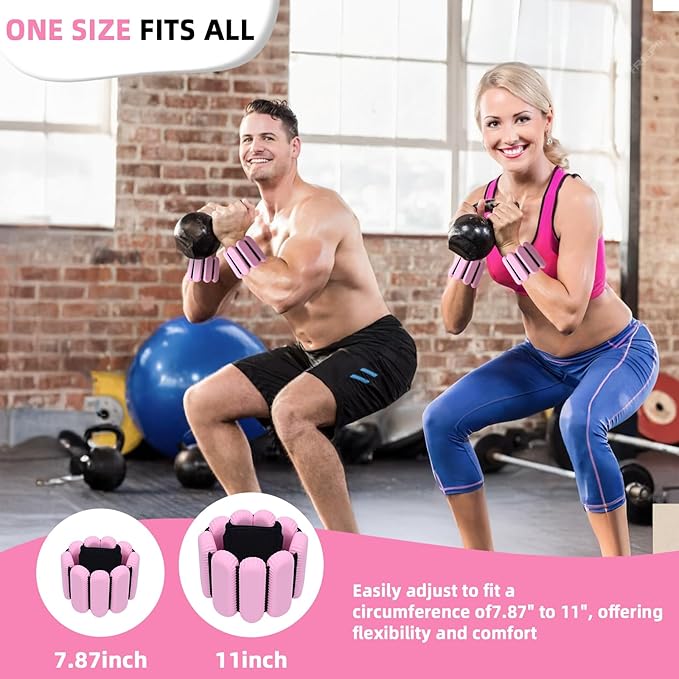 Ankle Weights for Women and Men, Adjustable Wrist Weighted Training Bracelet for Home Gym Workout, Strength Training Walkin Running, Foot weights for exercise,2pc on Set