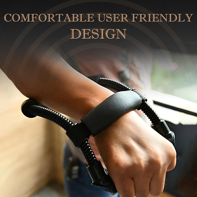 FixFit Forearm Strengthener Forearm Wrist Strengthener Exerciser with Adjustable Tension for Improving Strength - Hand Developer Arm Grip Workout Strength Trainer Home Gym Workout Equipment for Starter and Pro