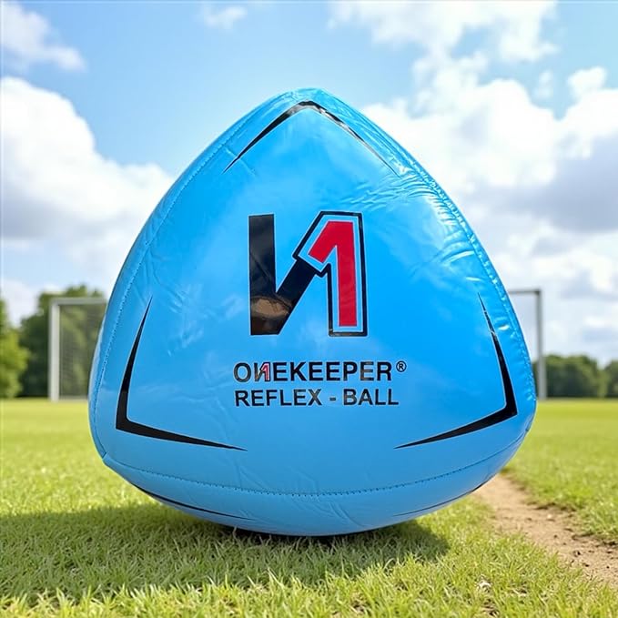 ONEKEEPER Soccer Reflex & Reaction Ball - White, Orange, Blue, Pink, and Fluo Yellow, Agility and Coordination Training for Kids and Juniors (Pump Not Included)