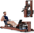 YOSUDA Water Rowing Machines for Home Use- Foldable Rower Machine 400LBS Weight Capacity with Dedicated Monitor & Bluetooth APP, Comfortable Seat