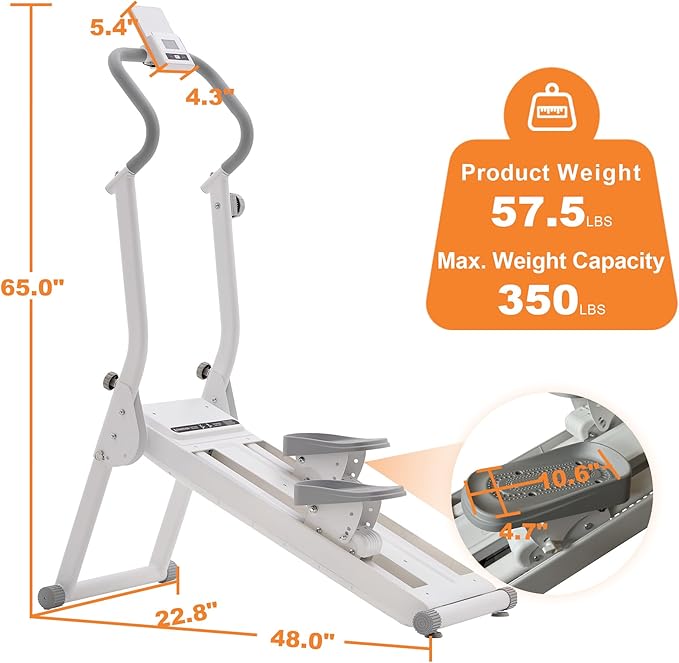 Upgraded Magnetic Stair Stepper for Home, 16-Level Adjustable Resistance up to 77LBS, with Cup Holder & Bluetooth APP, Folding Compact Cardio Climber, 350LBS Capacity