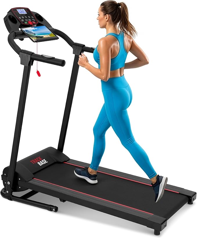 SereneLife Treadmills for Home with 13% Manual Incline Treadmill, 3.5HP - Compact Digital Portable Foldable Treadmill with Speakers, Bluetooth, App Sync, Heart Rate Monitor, for Walking, Running, Gym