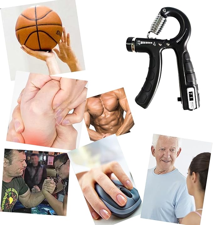 Strengthener Hand Grip Trainer Number Counter Forearm Finger Wrist Gripper Exerciser 5-60kg Adjustable Stretcher Squeezer Workout