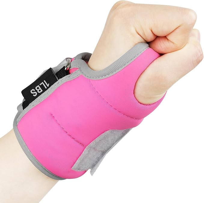 Wrist Weights with Thumb Loops Lock for Women Men 1 Pair 2 3 4 5 6 LBS Arm Weight Ankle Weights Weighted Gloves for Running Walking Jogging Physical Therapy Gym Workout Cardio Exercises