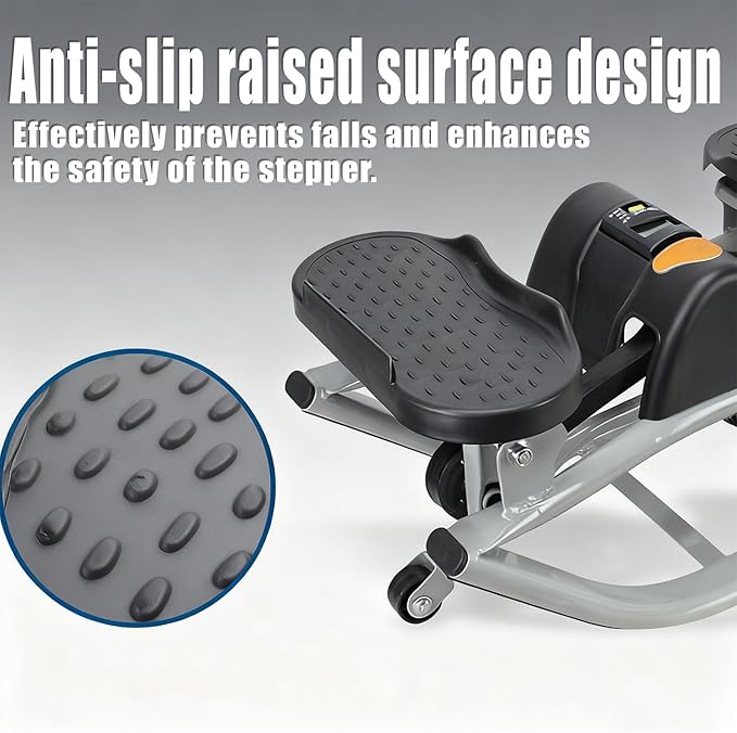 Rock Stepper Side to Side, 2026 Lateral Rocking Fitness Stepper, Low-Impact Home Workout Machine for Knees & Joints, Compact Portable Rocking Stepper with LCD to Track Time Steps Calories