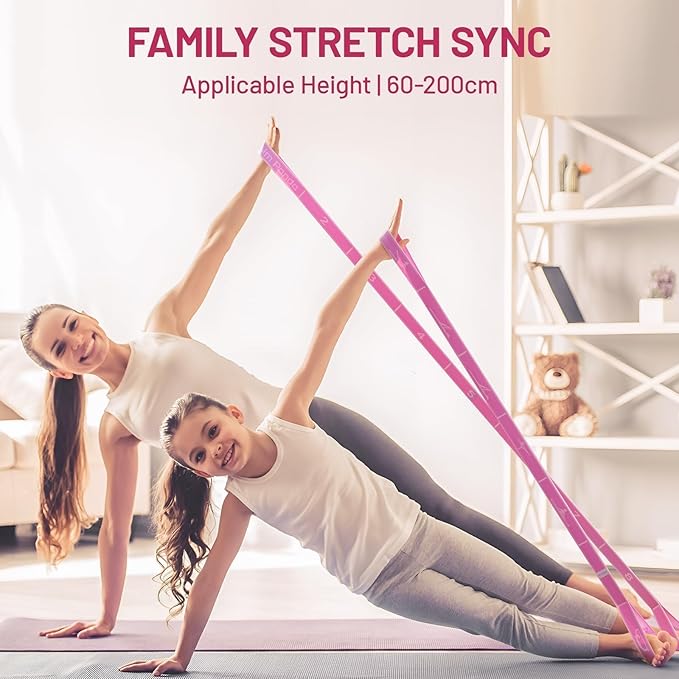 Slim Panda Stretch Strap, Multi-Loop for Physical Therapy,Elastic Yoga Stretching Strap for Dance,Yoga, Pilates & Gymnastics Exercise, Ballet Stretching Band for Flexibility, Leg Stretching