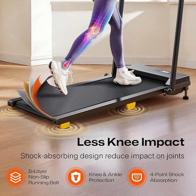 Walking Pad with 9% Incline, Compact Under Desk Treadmill for Home, 2.5HP Powerful 3 in 1 Portable Treadmill with Remote Control, Walking Pad for Home and Office