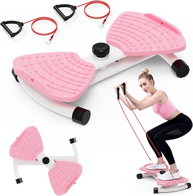 Waist Twister, Ultra-Quiet Ab Twister Machine with 330 lbs Weight Capacity Pilates Board for Women Belly Fat Loss, Noiseless Core Ab Exercise