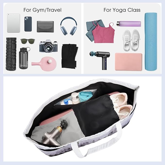 Yoga Mat Bag Yoga Mat Carrier with Shoes Compartment & Wet Pocket Pilates Bag with Zipper Pockets & Yoga Mat Holder Strap Yoga Bags and Carriers Fits All Your Stuff