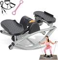 Rocking Stepper Side to Side, Lateral Rocking Fitness Stepper Home Workout Machine with Resistance Band, Home Workout Machine with Digital Display & Track Time, for Legs, Glutes, Abs