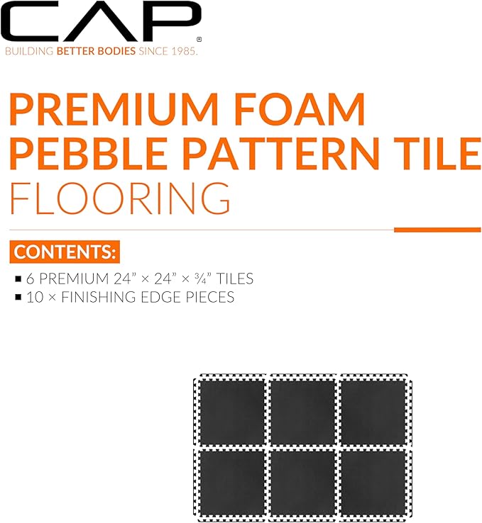 CAP Puzzle Exercise Mats | 3/4” Thick EVA Interlocking Foam Tiles for Home Gym Flooring | Multiple Options