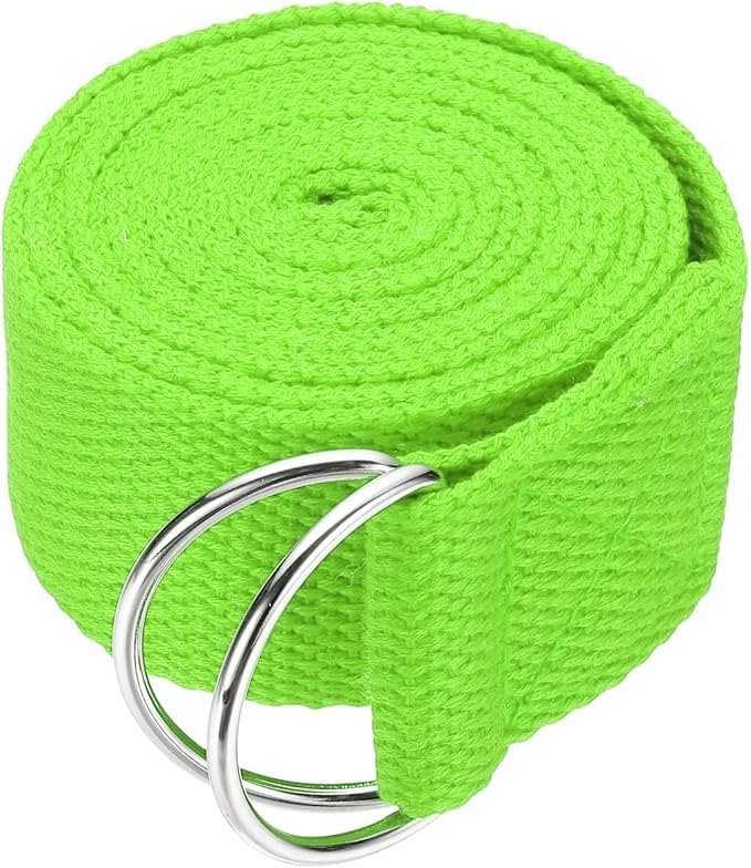 Yoga Strap for Stretching, Athletic Stretch Band with Adjustable Metal D Ring Buckle Yoga Bands