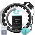 U2 Black-32 Knots 19”- 65”, Detachable & Size Adjustable Weighted Hula Hoop for Kids Adults Weight Loss, Infinity Hoop Plus Size, Abdominal Toner,5 Color Balls, Free Waist Trimmer&Wash Bag