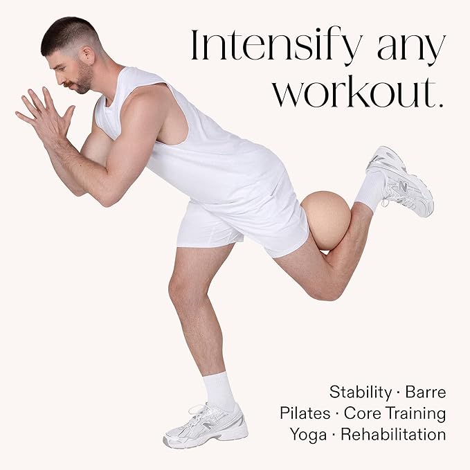 Bala Pilates Ball, Non-Weighted Exercise Ball - Small 8" Yoga Ball for Barre, Stretching, Strength & Core Training - Workout Accessory with Mini Pump for Home Gym & Fitness Routines - 100% PVC