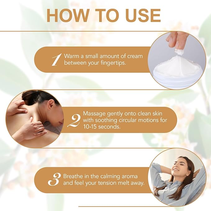 Frankincense Oil Massage Cream Lotion - 4.23 Fl Oz Pure Natural Frankincense Essential Oil Helps Moisturize Skin and Soothe Body, Relax and Soothe Body