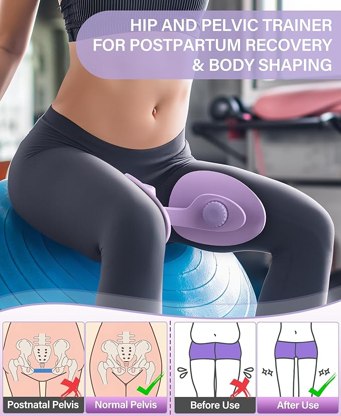 Kegel Exerciser, Pelvic Floor Muscle Exercise Devices for Women, Inner Thigh Exerciser Leg Workout Equipment Thigh Trainer for Male Hip Trimmer Inner Thigh Toner Workout