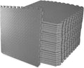 Elevon Puzzle Exercise Gym Flooring Mat, EVA Interlocking Foam Tiles Workout Mat for Home Gym, Fitness Equipment, MMA, Gymnastics, Shock-Absorbing Exercise Mat, Multi-Color