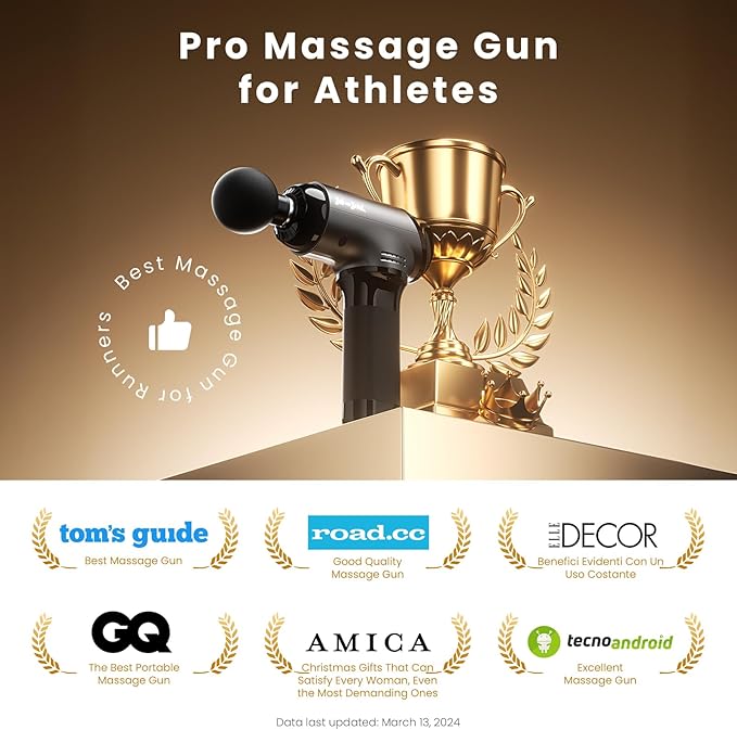 BOB AND BRAD T2 Massage Gun, Deep Tissue Percussion Muscle Massage Gun for Back and Neck, Upgraded 4000 mah Battery, HSA Handheld Electric Back Massager for Athletes Pain Relief FSA Eligible