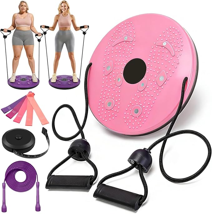 Waist Sculptor, 2026 New Waist Twister Machine Exercise with Arm Bands, Ab Twister Board Twisting Waist Disc for Exercise, Legs, Buttocks, Hip Exercise