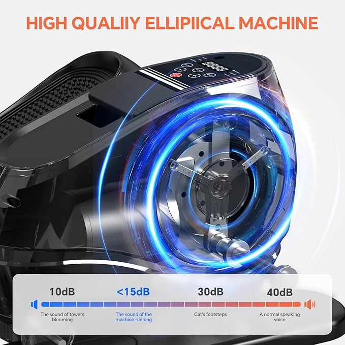 2025 Under Desk Elliptical Machine, Electric Ellipse Leg Exerciser Pro As Seen On TV with 16 Adjustable Speed, Quiet and Fully Assembled with Remote Control & Non-Slip Foot Straps White New