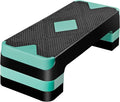 27" Adjustable Exercise Aerobic Step Platform with Stackable Risers – 3 Levels (4", 6", 8") – Workout Stepper for Home Gym, Fitness & Physical Therapy Training