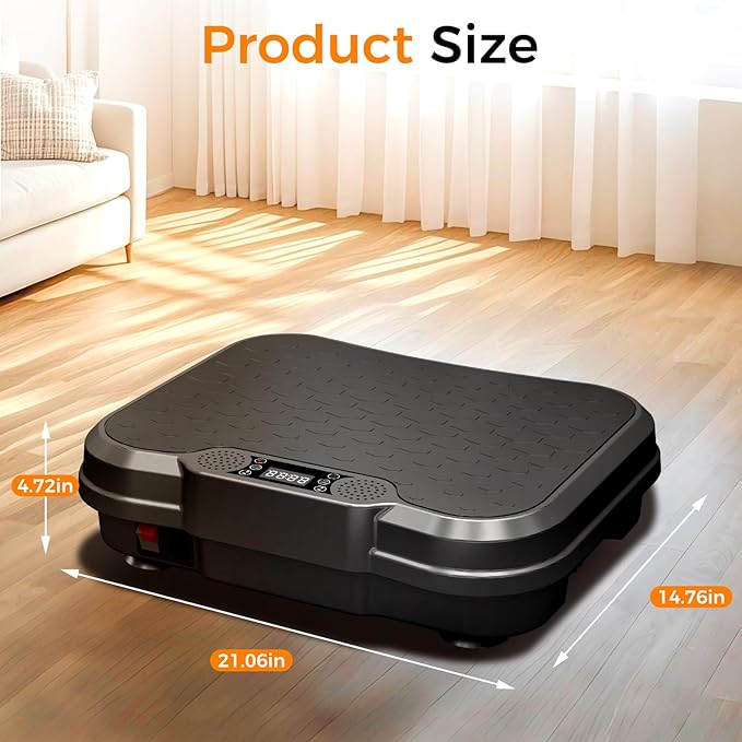 Vibration Plate Exercise Machine for Lymphatic Drainage Power Vibration Platform Machines, 400 Lbs Capacity Vibrating Shake Plate Board with Bluetooth, Home Fitness Gifts for Fat Burner Gifts