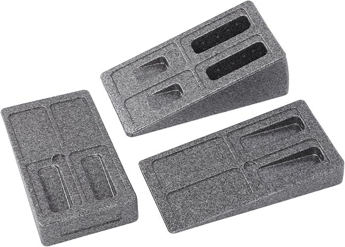 3 - Piece Adjustable Calf Stretcher Slant Board, Squat Wedge Block for Heel Elevated Squats and Plantar Fasciitis Relief, EPP Foam Stretching Wedge with Non - Slip Surface for Home