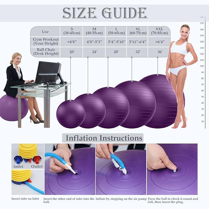 Soft Pilates Ball 9 Inch, Ideal Small Exercise Ball Between Knee Squeeze for Physical Therapy Yoga Core Medicine Abs Pt Bouncy, Mini Rubber Fitball Barre Workout Equipment for Women Men Kid Toddler