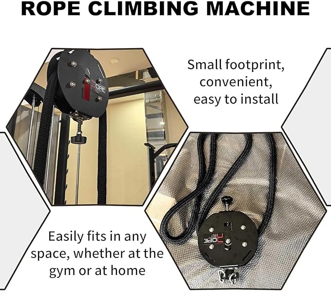 Endless Rope Training Machine, Compact Suspension Rope Climbing Machine, Adjustable Resistance Pulley System, Suitable for Muscle Endurance, Upper Body Training and Aerobic Training.