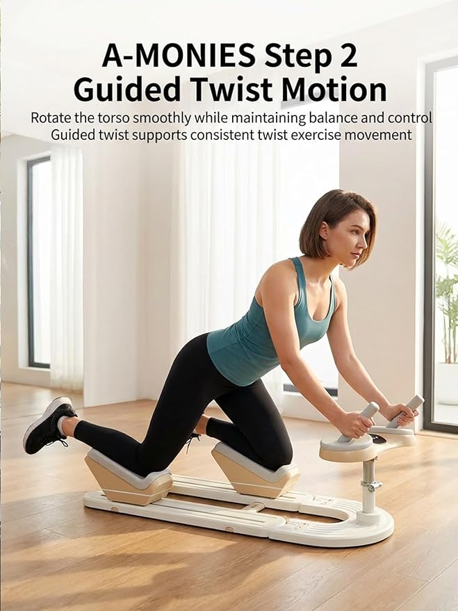 Spine Twist and Stretch Trainer Ab Machine Back Stretcher Core Workout Lower Back Training Full Body Stretch Crawling Exercise Fitness Twist Workout Waist Leg Training Machine