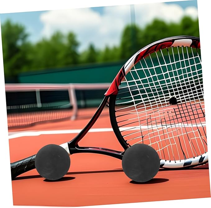 Kisangel 4PCS High Elastic Training Rubber Balls Hollow Mini Reaction Balls for Outdoor Sports Black for Competition and Fitness Training