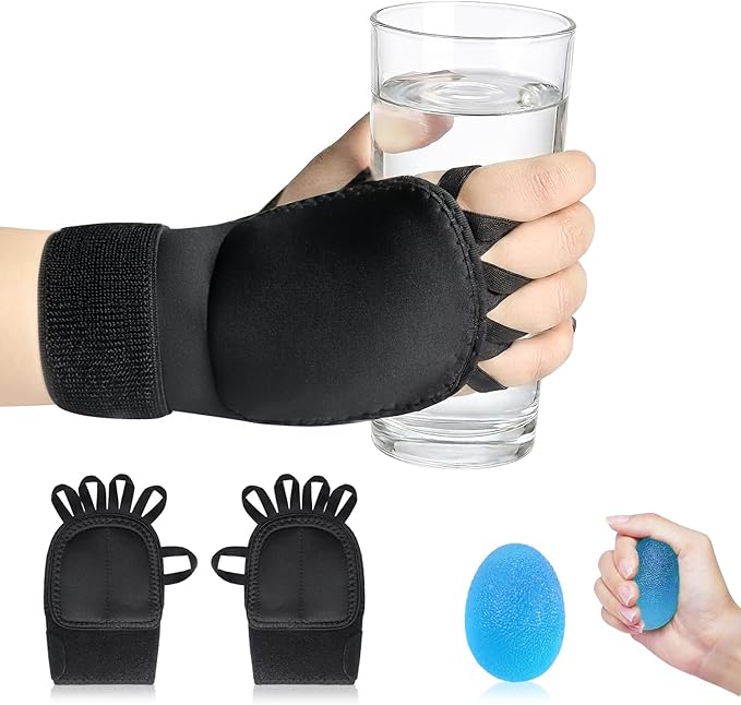 2 Pack Weighted Gloves for Tremors, Improved Hand/Wrist Mobility, Adjustable Hand Stability Aid for Parkinson's Patients, Writing Stability & Strengthening, Hand Grip Strength Trainer
