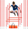 Soccer Agility Training Slalom Poles Adjustable Orange Agility Poles for Outdoor Agility Training Poles Equipment Applicable to Speed Physical Fitness Training Fitness Soccer & Basketball Training