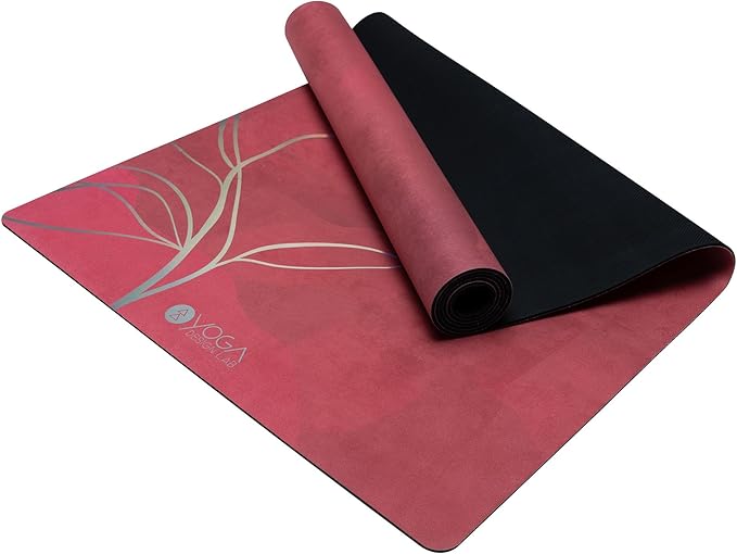 YOGA DESIGN LAB | The Combo Yoga Mat | 2-in-1 Mat+Towel | Eco Luxury | Ideal for Hot Yoga, Power, Bikram, Ashtanga, Sweat | Studio Quality | Includes Carrying Strap!