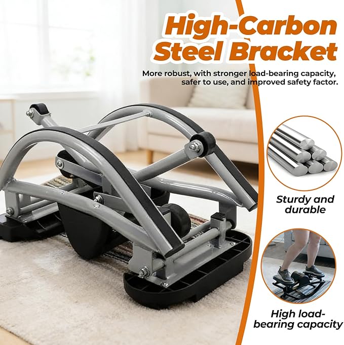 2026 New Rock Stepper Machine with Side to Side Motion and Resistance Bands Compact Stepper for Home Workouts Features Digital Monitor for Steps Time