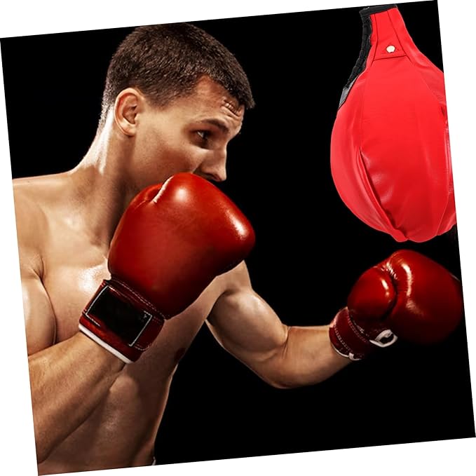 Happyyami Pyramid Boxing Speed Ball Reaction Training Equipment for Home Use Sturdy Synthetic Leather Adjustable Height for Men and Teens Improves Hand-Eye Coordination