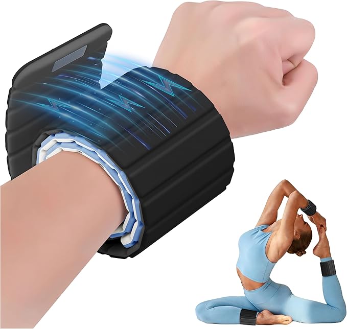 Wrist Weights Ankle Weights for Women 1 Pair (1.1 lb/2.2 lb Each) Silicone Magnetic Leg Arm Weighted Bracelet for Home Yoga Pilates Gym Workout Walking Jogging