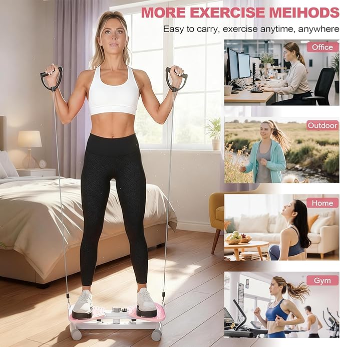 Reinforced Structure Waist Twister Machine Exercise, Ab Twist Board 440 lbs Weight Capacity for Slim Waist and Core, with Smart LED Digital Display Track Time, Reps, Calories for Women