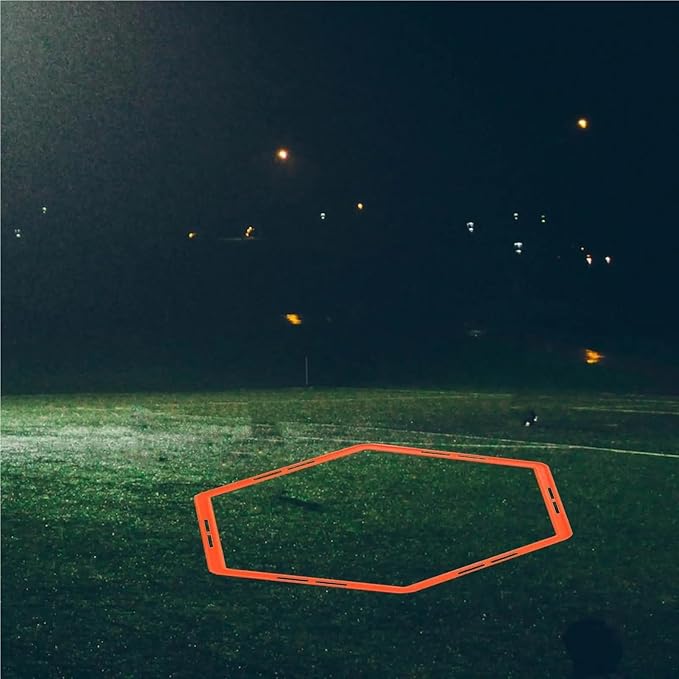 Compatible for 60cm Hexagon Agility Rings Training Ladder Speed Hurdles Soccer Basketball Rugby Gym Equipment