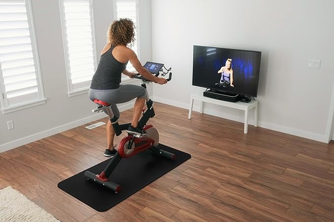 Treadmill Mat for Hardwood Floors - 100% Recycled Rubber Mat for Home Gym Flooring, Durable Workout Fitness Mats, Walking Pad Exercise Bike Equipment Mat, Non-Slip