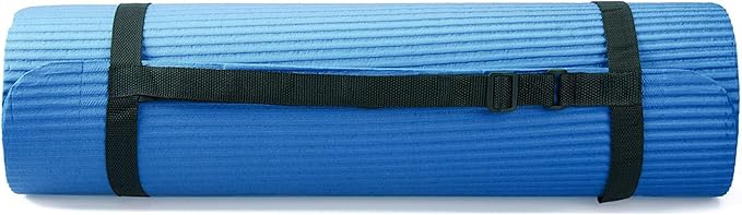 BalanceFrom 7-Piece Yoga Set with 71x24x0.5 Inches Extra Thick Mat and Carrying Sling – Includes 2 Blocks, Stretch Strap, 2 Towels, and Knee Pad for Home, Studio, and Gym Workouts